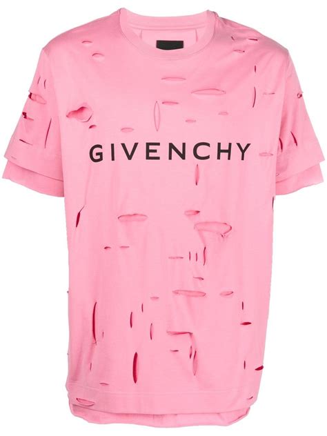 givenchy paris t shirt ripped|givenchy t shirt with holes.